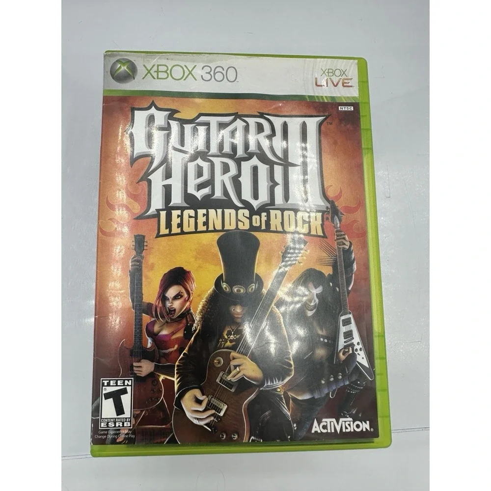 Guitar Hero III Legends of Rock Xbox 360 – Complete w/ Manual – Tested Works